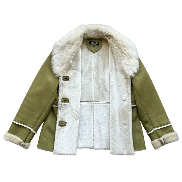 🔃Novelti Adorable Junior Green Faux Suede Faux Fur Jacket - Picture 6 of 15